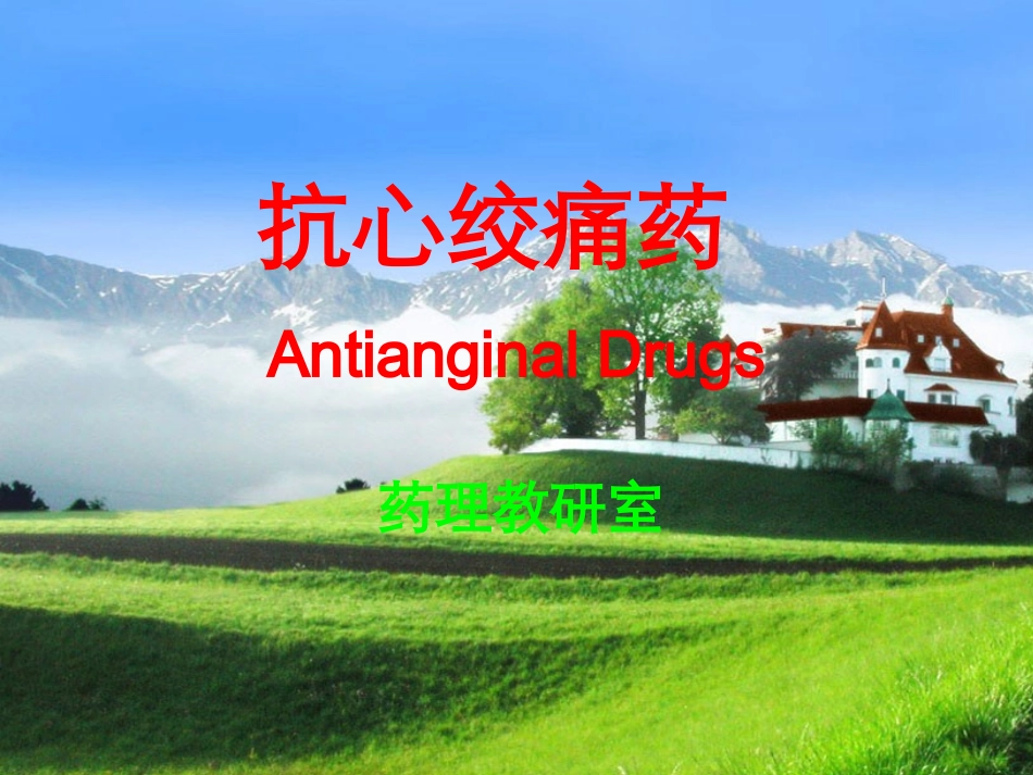 A抗心绞痛药_第1页