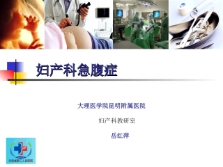 妇科急腹症概述