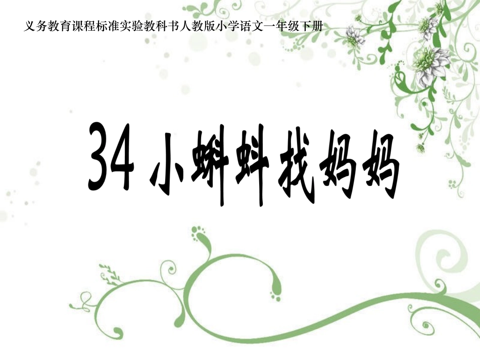 《小蝌蚪找妈妈》课件_第1页