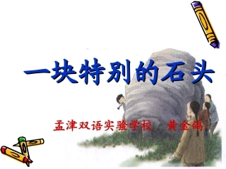 一块特别的石头原稿