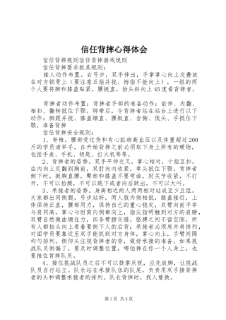 信任背摔心得体会