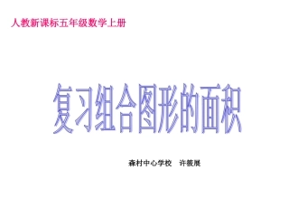 人教新课标数学五年级上册《复习组合图形的面积》PPT课件