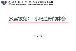 多层螺旋CT小肠造影的体会