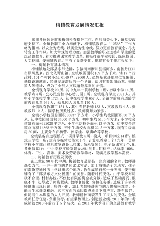 梅铺教育发展情况汇报