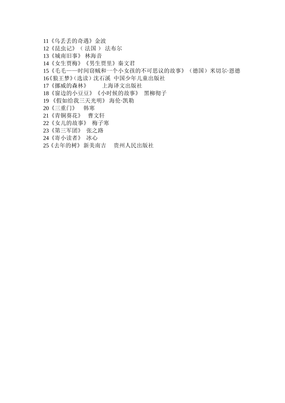 窦桂梅推荐阅读书目_第3页