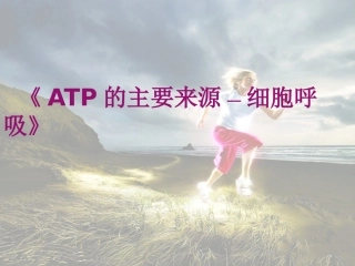 《ATP的主要来源-细胞呼吸》说课稿
