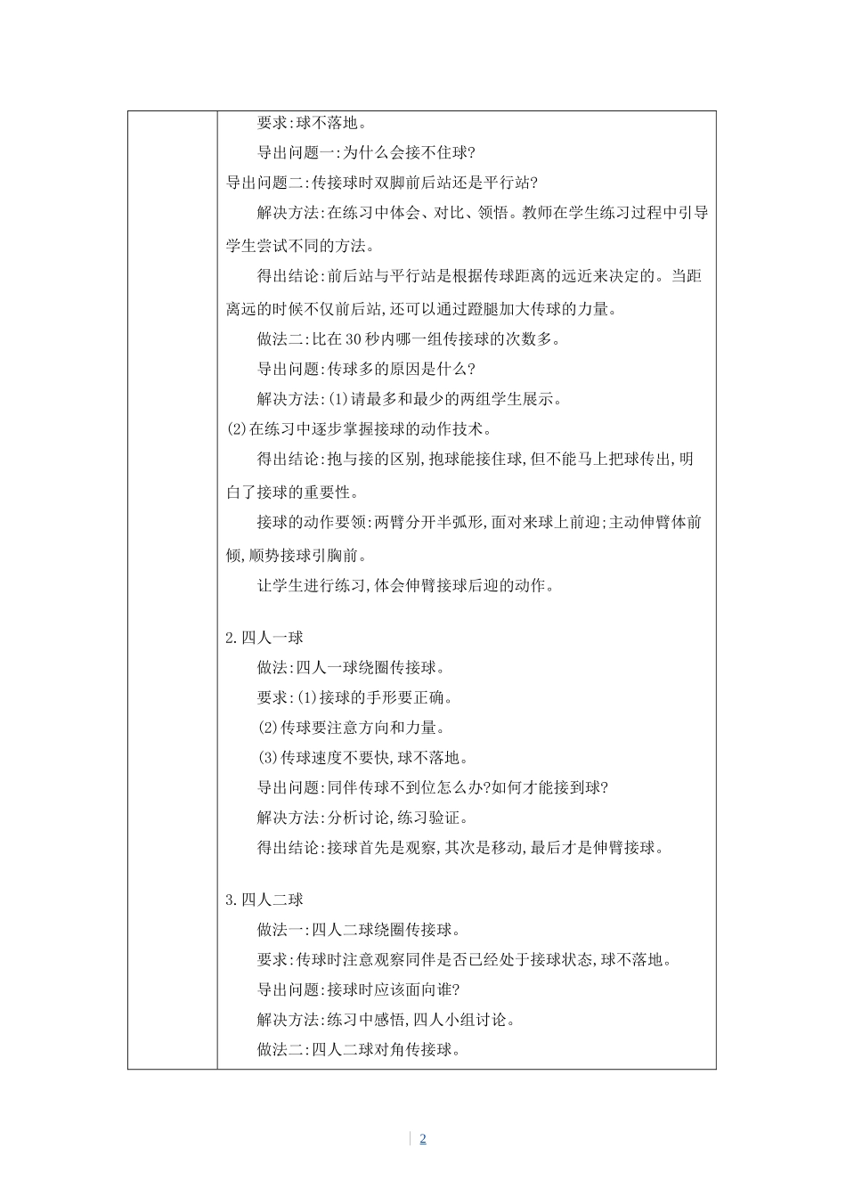 篮球运球及双手胸前传接球教学设计方案_第2页