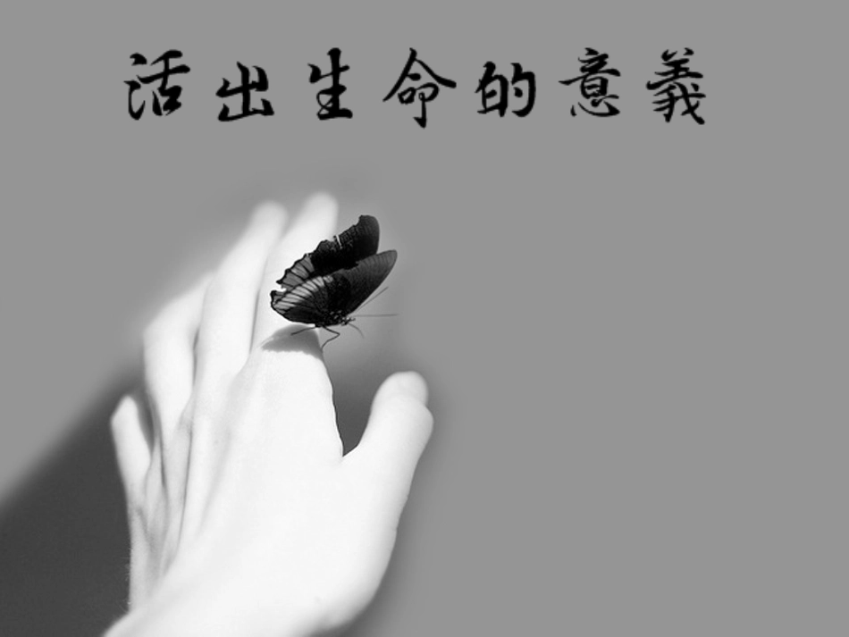 活出生命的意义ppt_第1页