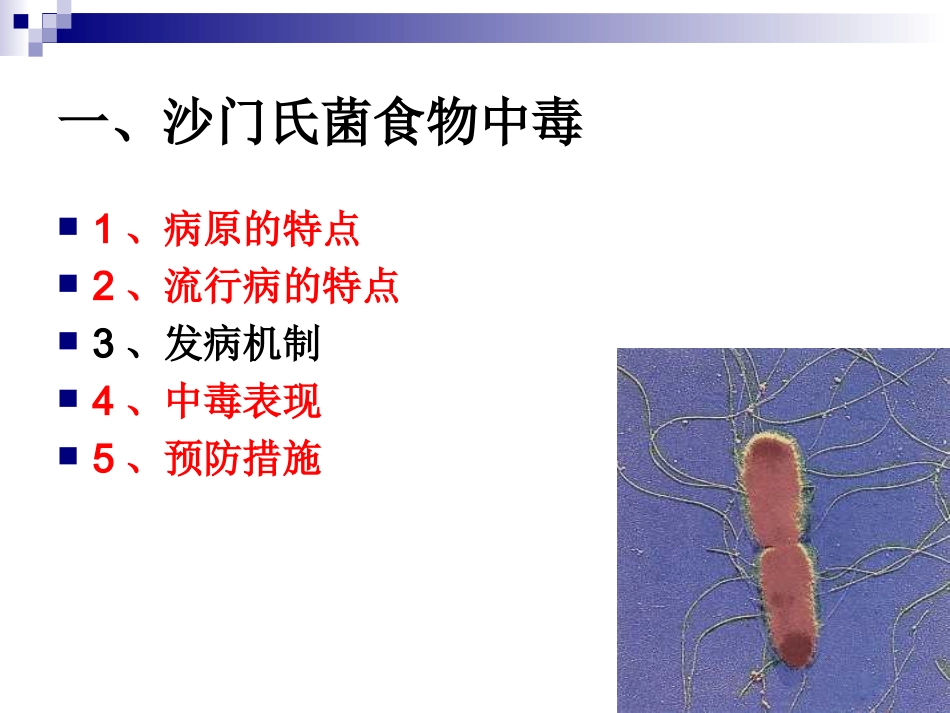 《烹饪卫生与安全》-第三讲-沙门氏菌、大肠杆菌、副溶血性弧菌食物中毒_第3页