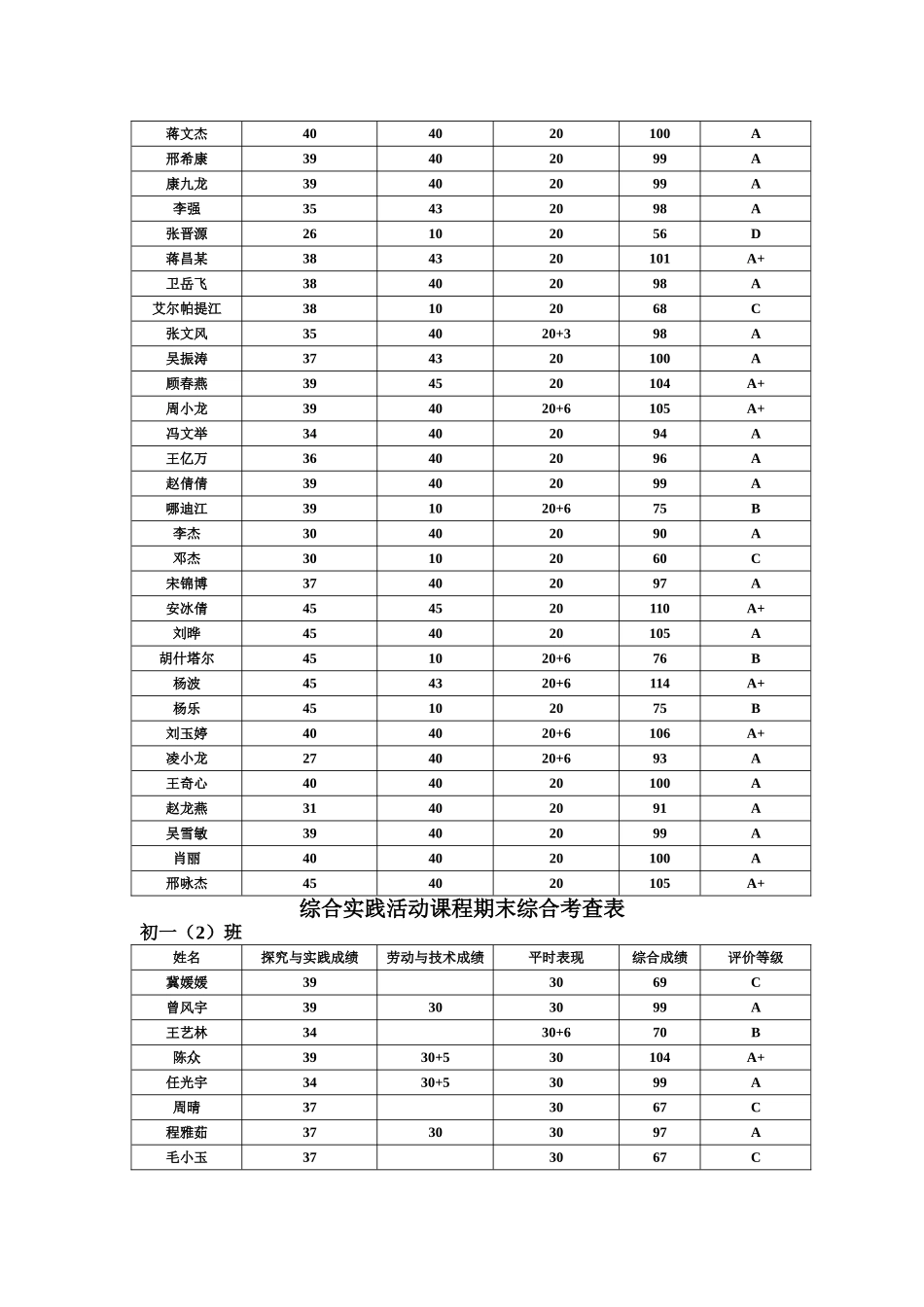 综合实践活动课程期末综合考查表_第3页