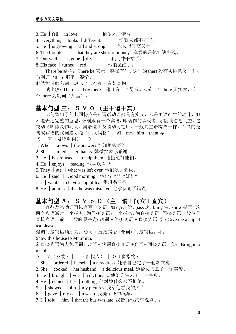 高中英语句子成分分析讲义+练习-311[1]_第2页