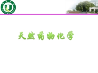 天然药化总论