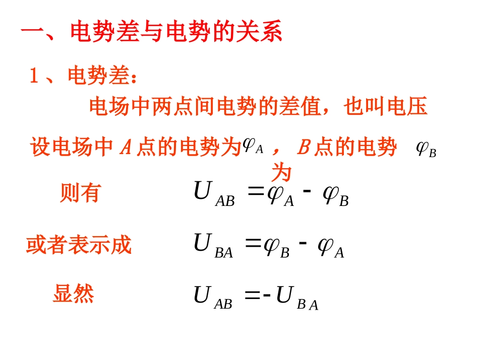 电势差课件新人教版选修_第2页