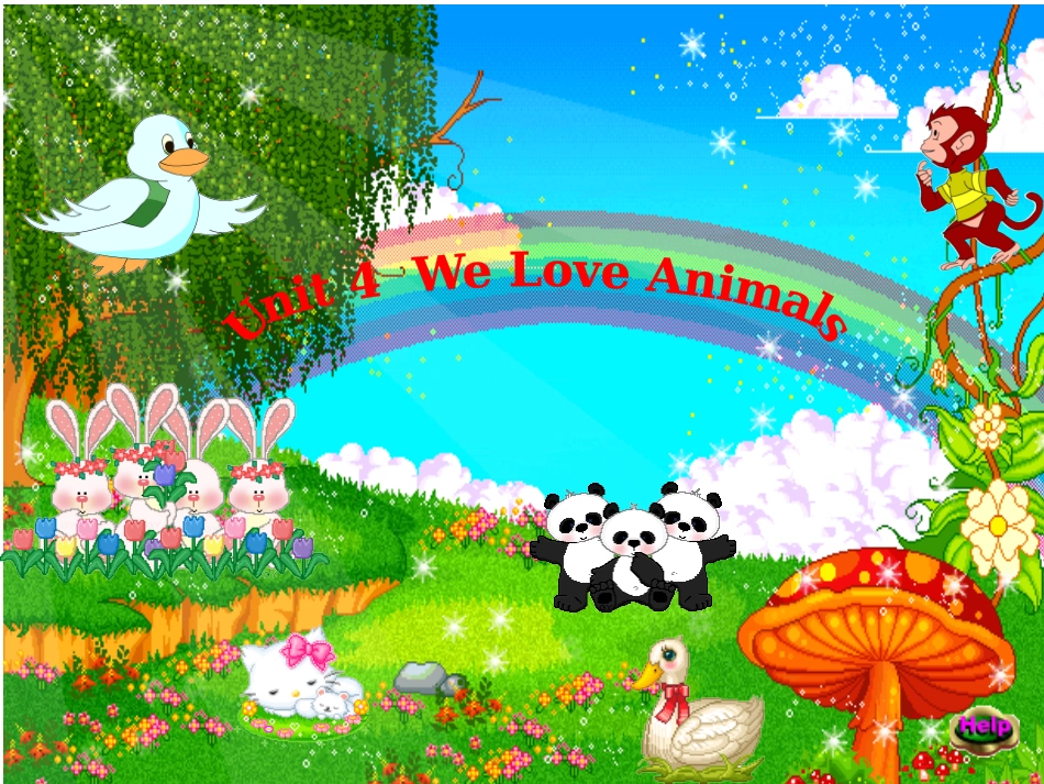 三年级上册英语第四单元《We+love+animals》ALet'slearn_第1页