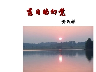 落日的幻觉课件