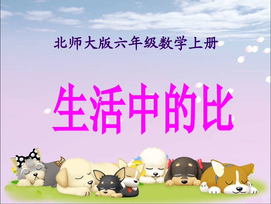 北师大版数学六年级上册《生活中的比》PPT2课件_第1页