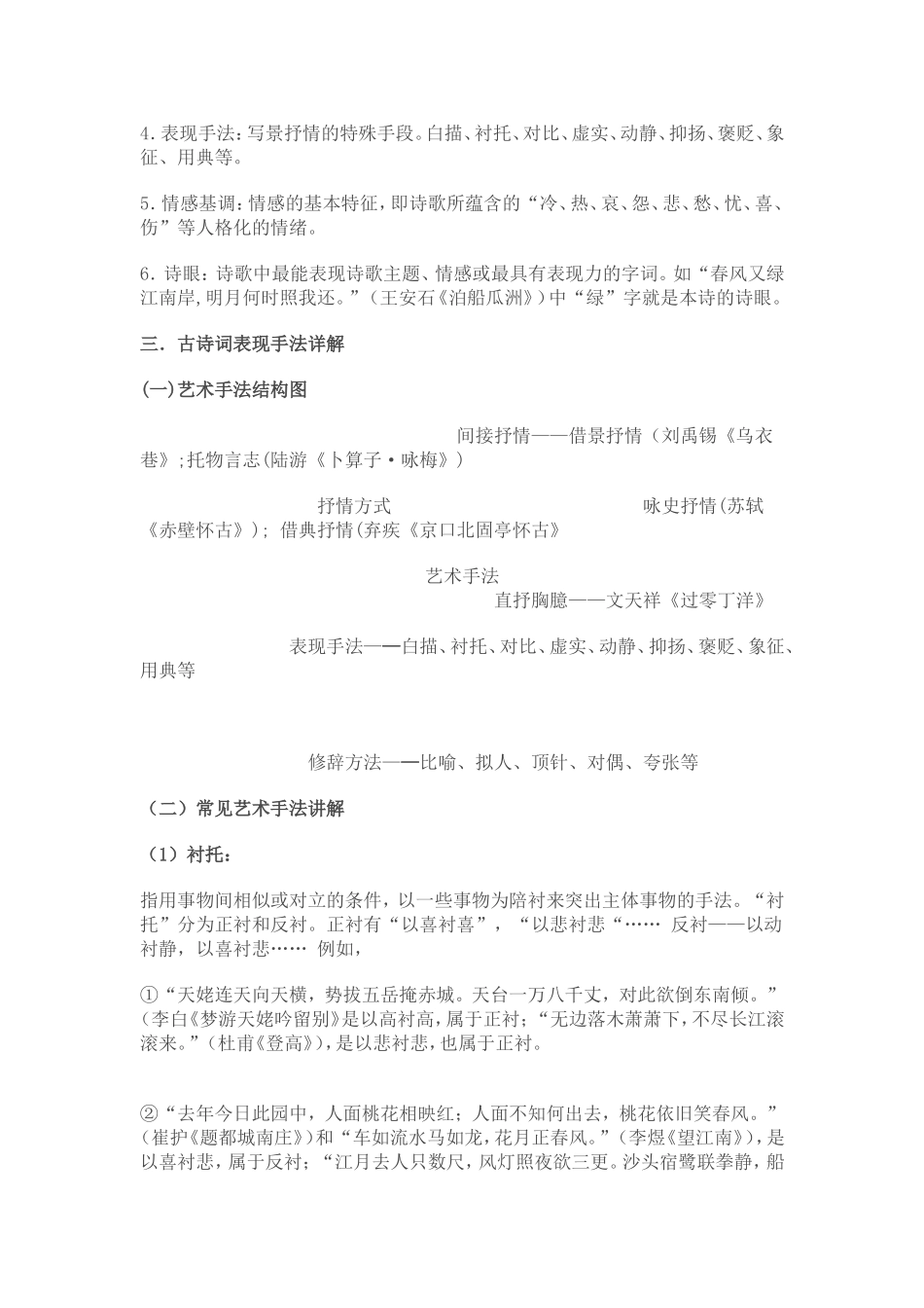 古诗词鉴赏讲解_第2页