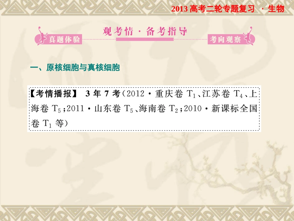 2013高考二轮专题复习生物课件：12细胞的基本结构_第2页