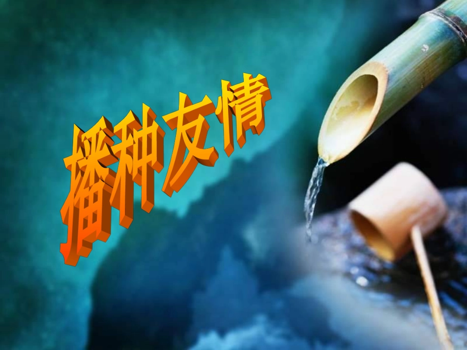 播种友情_校内公开课_第1页