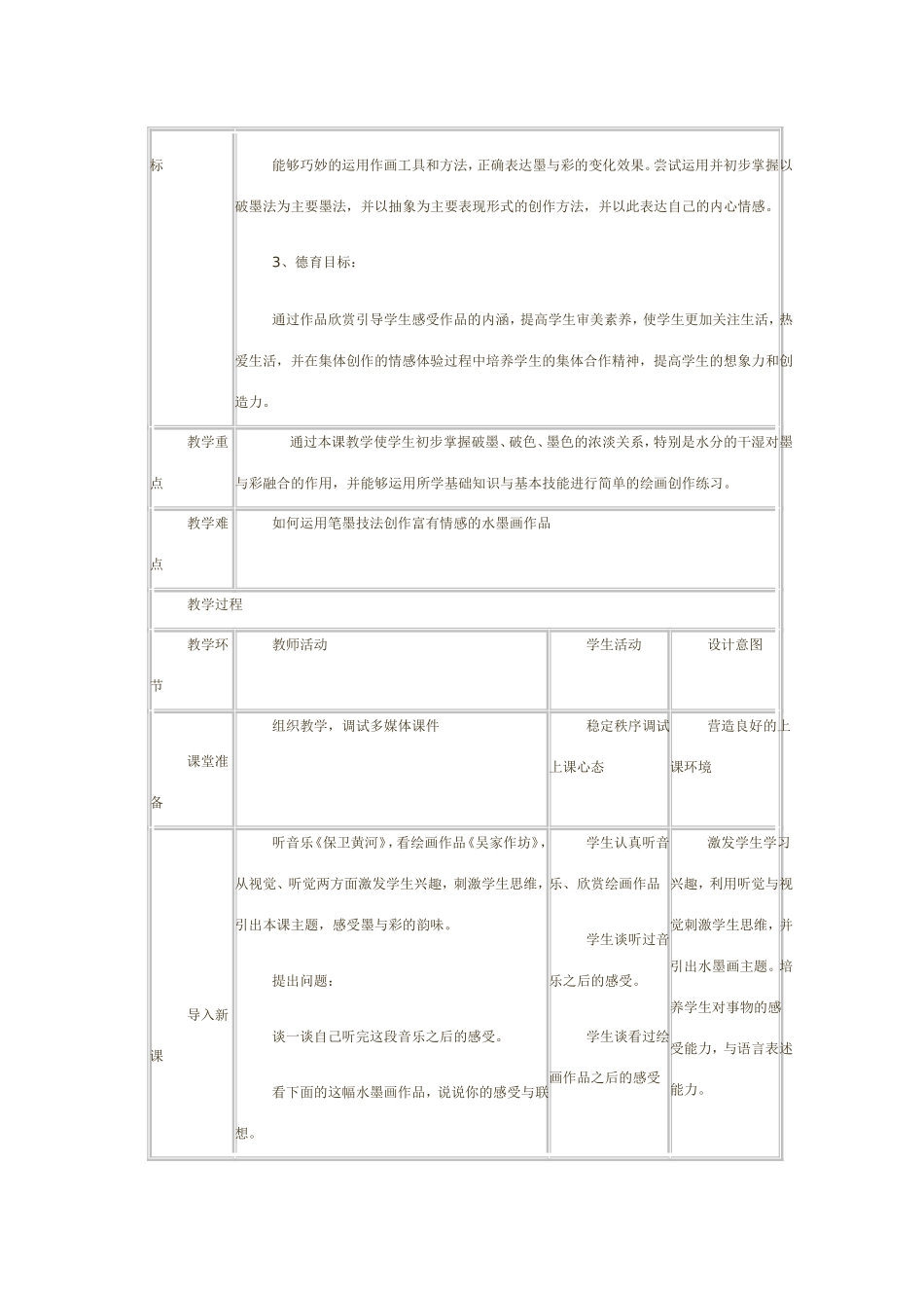 《墨与彩的韵味》全国优质课教案 (2)_第2页