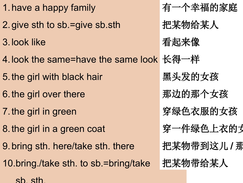 七年级上词组复习_第2页