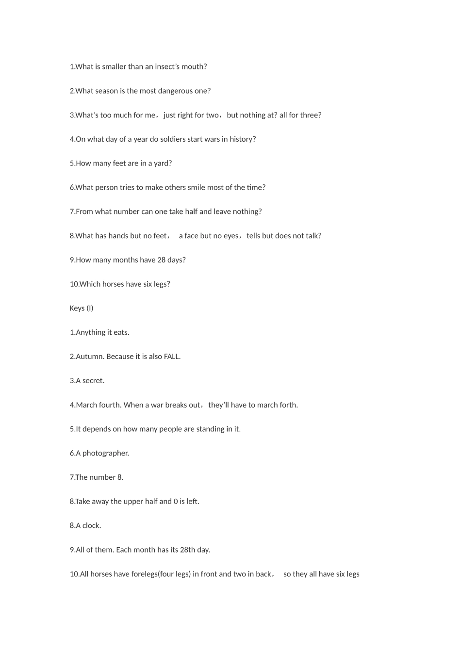 英语谜语大全_第1页