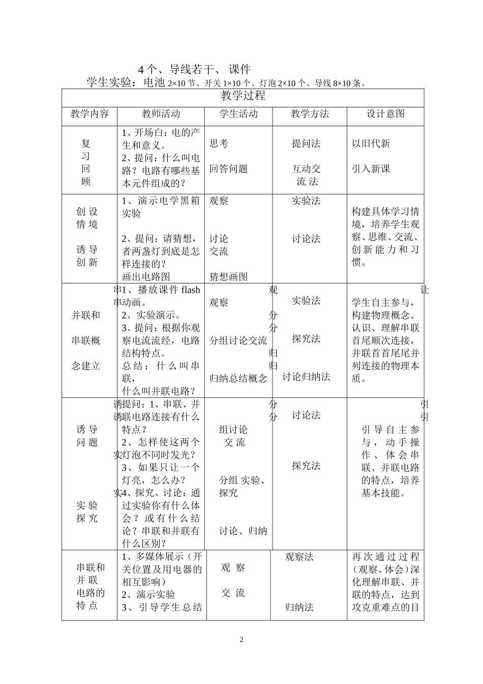 武仓华《电路连接的基本方式》教案设计_第2页