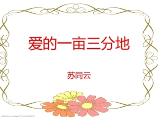 爱的一亩三分地