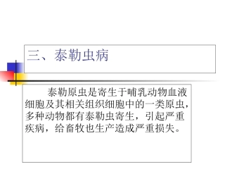 三、泰勒虫病