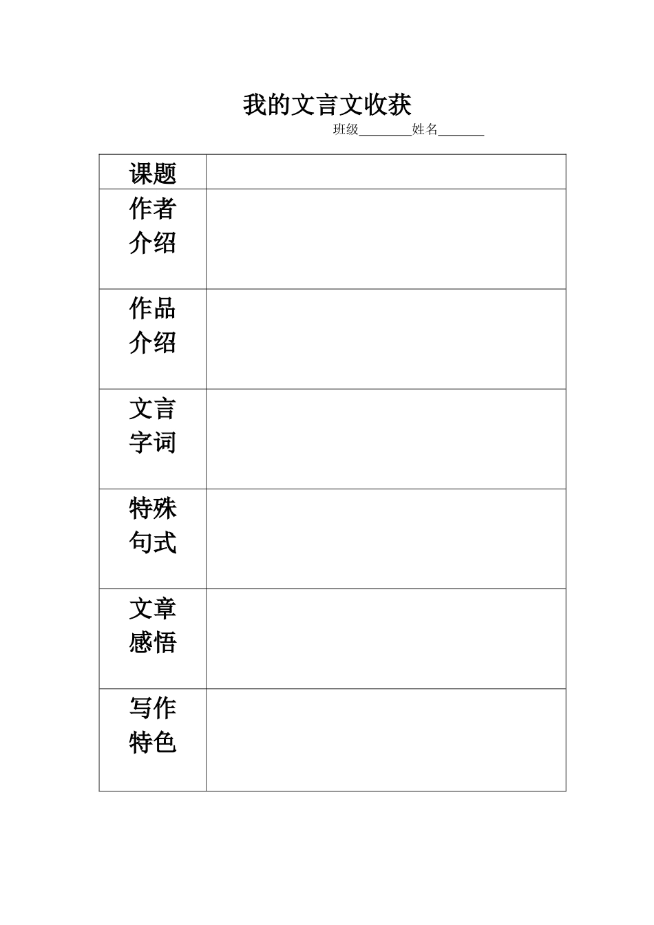 我的文言文收获_第1页