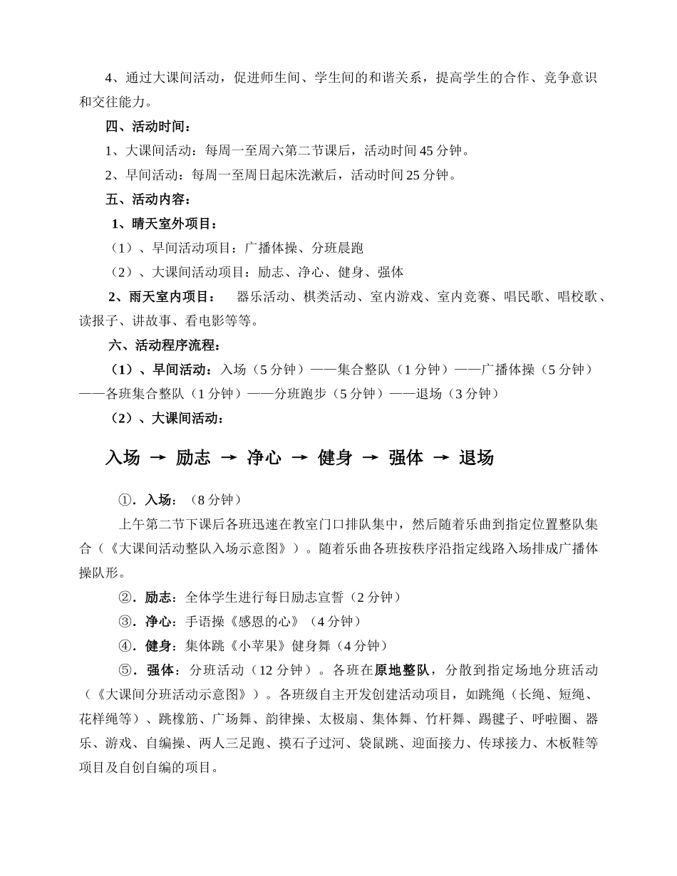 绥宁县民族中学大课间活动实施方案_第2页