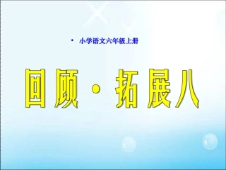 六(上)语文_回顾拓展八