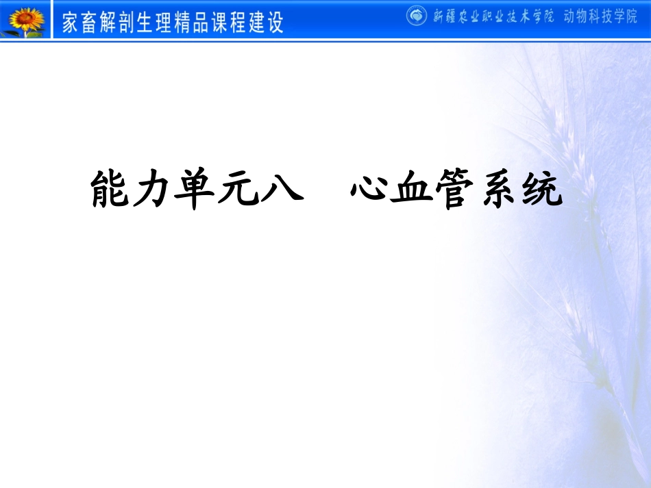 动物解剖学之_心血管系统_第1页