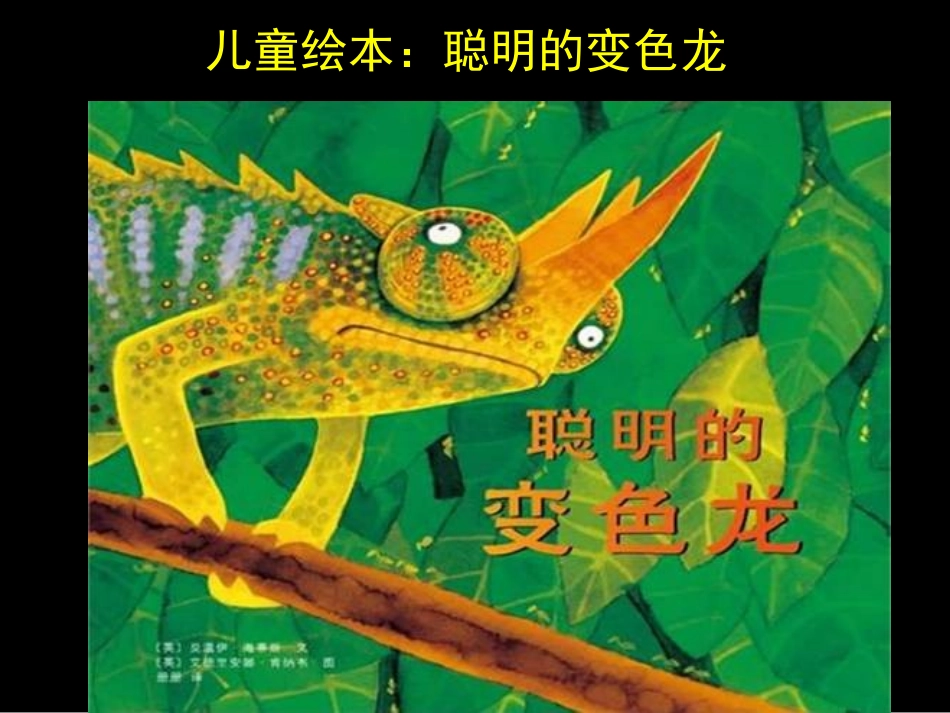 儿童绘本：《聪明的变色龙》_第1页