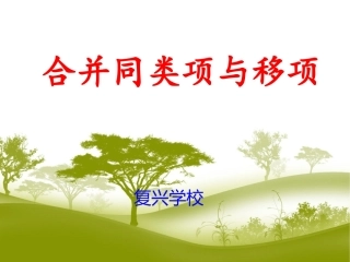 合并同类项与移项 (2)