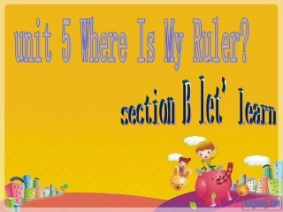 PEP版小学英语三年级下Unit5_Where_is_my_ruler？课件第三课时