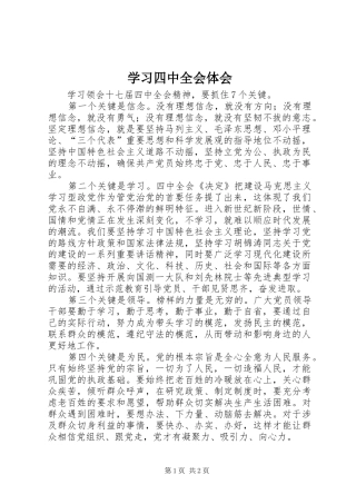 学习四中全会体会