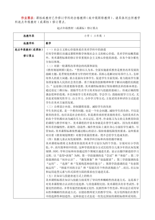 起点年级教材（或课标）修订要一年级美术点