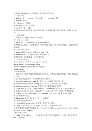 初中英语常用固定搭配打印版