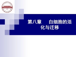 第八章 白细胞的活化与迁移