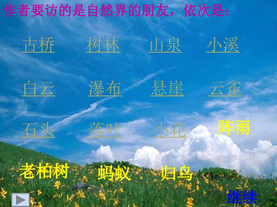 小学六年级上册语文第一课山中访友PPT课件2_第3页