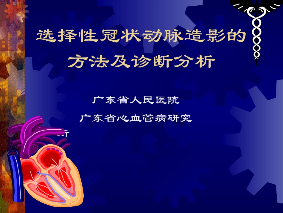 冠状动脉造影及分析-广东心研所_第1页
