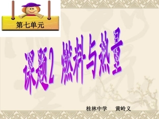 燃料与热量(1)