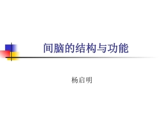 丘脑结构及功能---副本