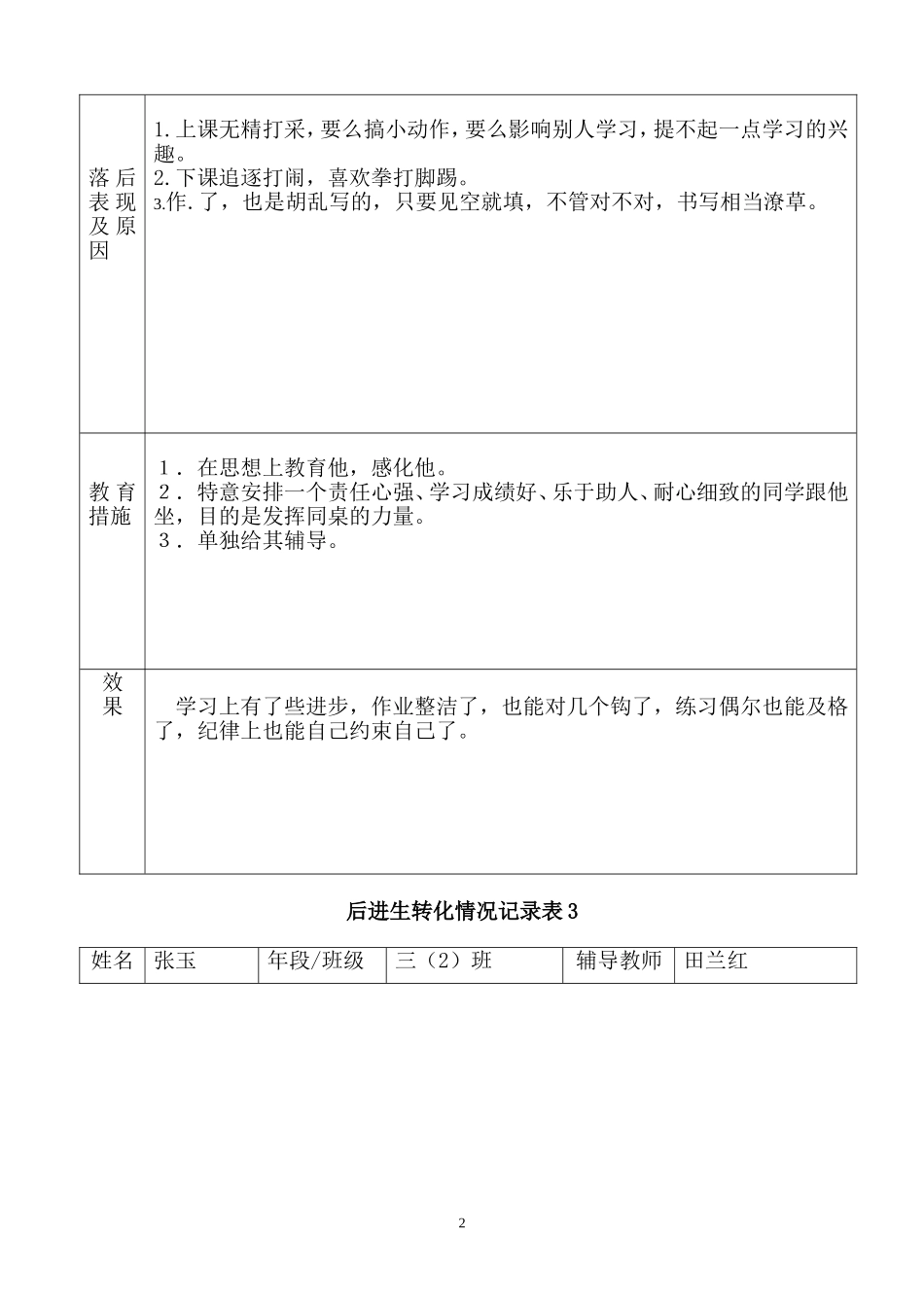 后进生辅导记录5次_第2页