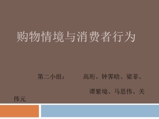 购物情境与消费者行为