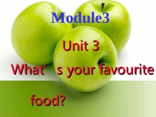 七年级上册Unit3What'syourfavouritefood