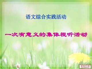 一次有意义的集体视听活动