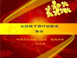 全腔镜下肺叶切除术体会