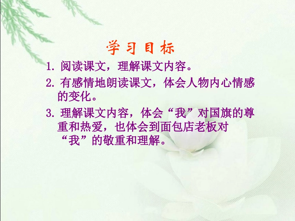 人教新课标三年级语文下册《一面五星红旗》PPT课件_第2页
